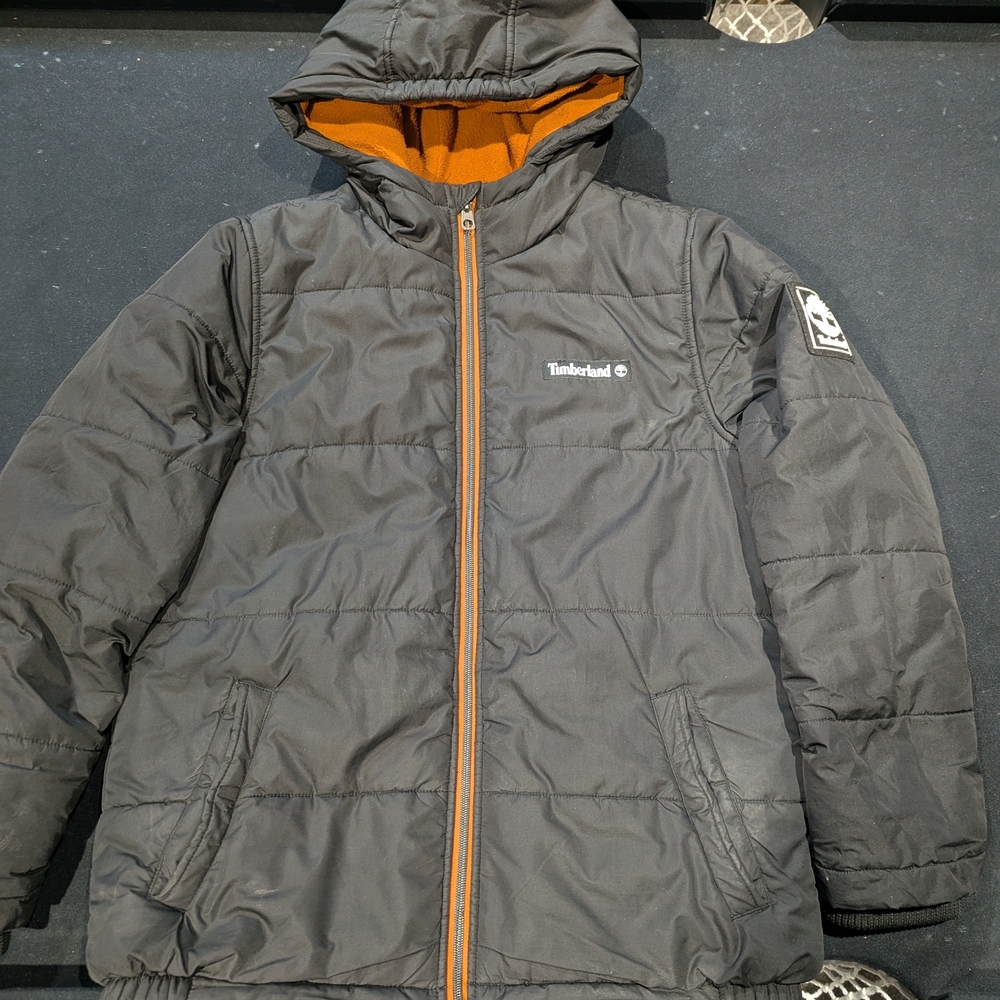 Timberland Black Puffer Jacket with Hood